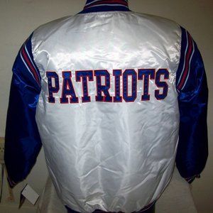 NEW ENGLAND PATRIOTS Starter WHITE & BLUE Jacket 3X 4X 5X